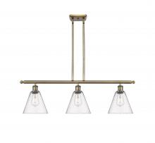 Innovations Lighting 516-3I-AB-GBC-84 - Berkshire - 3 Light - 36 inch - Antique Brass - Stem hung - Island Light