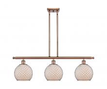 Innovations Lighting 516-3I-AC-G121-8CBK - Farmhouse Chicken Wire - 3 Light - 36 inch - Antique Copper - Cord hung - Island Light