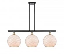 Innovations Lighting 516-3I-BAB-G121-10CSN - Farmhouse Chicken Wire - 3 Light - 37 inch - Black Antique Brass - Stem hung - Island Light