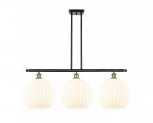 Innovations Lighting 516-3I-BAB-G1217-12WV - White Venetian - 3 Light - 39 inch - Black Antique Brass - Stem Hung - Island Light