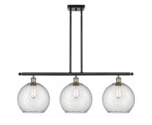 Innovations Lighting 516-3I-BAB-G122-10CSN - Farmhouse Chicken Wire - 3 Light - 37 inch - Black Antique Brass - Stem hung - Island Light