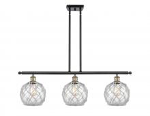Innovations Lighting 516-3I-BAB-G122-8RW - Farmhouse Rope - 3 Light - 36 inch - Black Antique Brass - Stem hung - Island Light