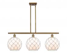 Innovations Lighting 516-3I-BB-G121-10RW - Farmhouse Rope - 3 Light - 37 inch - Brushed Brass - Stem hung - Island Light