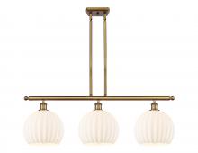 Innovations Lighting 516-3I-BB-G1217-10WV - White Venetian - 3 Light - 37 inch - Brushed Brass - Stem Hung - Island Light