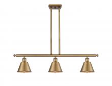 Innovations Lighting 516-3I-BB-M8 - Smithfield - 3 Light - 36 inch - Brushed Brass - Stem hung - Island Light