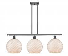 Innovations Lighting 516-3I-BK-G121-10CSN - Farmhouse Chicken Wire - 3 Light - 37 inch - Matte Black - Stem hung - Island Light