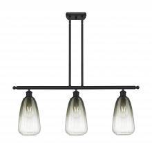 Innovations Lighting 516-3I-BK-G480-6SL - Brookhaven Almond - 3 Light - 36 inch - Matte Black - Stem Hung - Island Light