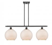 Innovations Lighting 516-3I-OB-G121-10CSN - Farmhouse Chicken Wire - 3 Light - 37 inch - Oil Rubbed Bronze - Stem hung - Island Light