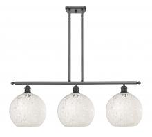 Innovations Lighting 516-3I-OB-G1216-10WM - White Mouchette - 3 Light - 37 inch - Oil Rubbed Bronze - Stem Hung - Island Light