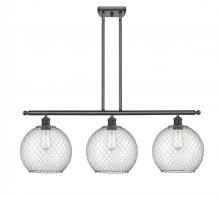 Innovations Lighting 516-3I-OB-G122-10CSN - Farmhouse Chicken Wire - 3 Light - 37 inch - Oil Rubbed Bronze - Stem hung - Island Light