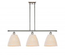 Innovations Lighting 516-3I-PN-NBD-9-NAT - Bristol Natural - 3 Light - 36 inch - Polished Nickel - Stem Hung - Island Light