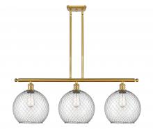 Innovations Lighting 516-3I-SG-G122-10CSN - Farmhouse Chicken Wire - 3 Light - 37 inch - Satin Gold - Stem hung - Island Light