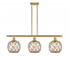 Innovations Lighting 516-3I-SG-G122-8RB - Farmhouse Rope - 3 Light - 36 inch - Satin Gold - Stem hung - Island Light