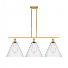 Innovations Lighting 516-3I-SG-GBC-124 - Berkshire - 3 Light - 39 inch - Satin Gold - Stem hung - Island Light