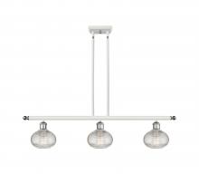 Innovations Lighting 516-3I-WPC-G555-6CL - Ithaca - 3 Light - 36 inch - White Polished Chrome - Stem hung - Island Light