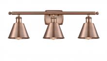 Innovations Lighting 516-3W-AC-M8 - Smithfield - 3 Light - 27 inch - Antique Copper - Bath Vanity Light
