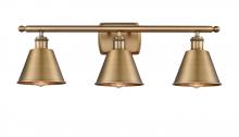 Innovations Lighting 516-3W-BB-M8 - Smithfield - 3 Light - 27 inch - Brushed Brass - Bath Vanity Light