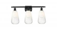 Innovations Lighting 516-3W-BK-G480-6OP - Brookhaven Almond - 3 Light - 26 inch - Matte Black - Bath Vanity Light