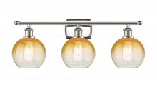 Innovations Lighting 516-3W-PN-G483-8AM - Brookhaven Globe - 3 Light - 28 inch - Polished Nickel - Bath Vanity Light