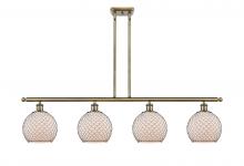 Innovations Lighting 516-4I-AB-G121-8CBK - Farmhouse Chicken Wire - 4 Light - 48 inch - Antique Brass - Cord hung - Island Light