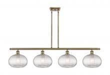 Innovations Lighting 516-4I-AB-G555-10CL - Ithaca - 4 Light - 48 inch - Antique Brass - Stem hung - Island Light