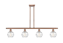Innovations Lighting 516-4I-AC-G1213-6CL - Athens Deco Swirl - 4 Light - 48 inch - Antique Copper - Stem Hung - Island Light