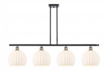 Innovations Lighting 516-4I-BAB-G1217-10WV - White Venetian - 4 Light - 48 inch - Black Antique Brass - Stem Hung - Island Light