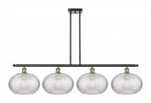 Innovations Lighting 516-4I-BAB-G555-12CL - Ithaca - 4 Light - 50 inch - Black Antique Brass - Stem hung - Island Light
