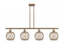 Innovations Lighting 516-4I-BB-G122-8RB - Farmhouse Rope - 4 Light - 48 inch - Brushed Brass - Stem hung - Island Light