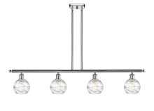 Innovations Lighting 516-4I-PC-G1213-6CL - Athens Deco Swirl - 4 Light - 48 inch - Polished Chrome - Stem Hung - Island Light
