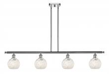 Innovations Lighting 516-4I-PC-G1216-6WM - White Mouchette - 4 Light - 48 inch - Polished Chrome - Stem Hung - Island Light