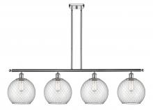 Innovations Lighting 516-4I-PC-G122-10CSN - Farmhouse Chicken Wire - 4 Light - 48 inch - Polished Chrome - Stem hung - Island Light