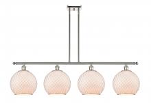Innovations Lighting 516-4I-PN-G121-10CSN - Farmhouse Chicken Wire - 4 Light - 48 inch - Polished Nickel - Stem hung - Island Light
