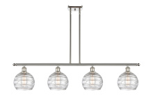 Innovations Lighting 516-4I-PN-G1213-8CL - Athens Deco Swirl - 4 Light - 48 inch - Polished Nickel - Stem Hung - Island Light