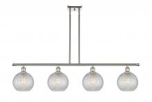 Innovations Lighting 516-4I-PN-G122C-8CL - Athens - 4 Light - 48 inch - Polished Nickel - Stem hung - Island Light