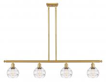 Innovations Lighting 516-4I-SG-G556-6CL - Rochester - 4 Light - 48 inch - Satin Gold - Stem hung - Island Light
