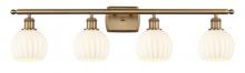 Innovations Lighting 516-4W-BB-G1217-6WV - White Venetian - 4 Light - 36 inch - Brushed Brass - Bath Vanity Light