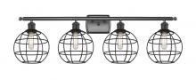 Innovations Lighting 516-4W-BK-CE-8-BK - Lake Placid - 4 Light - 38 inch - Matte Black - Bath Vanity Light