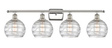 Innovations Lighting 516-4W-PN-G1213-8CL - Athens Deco Swirl - 4 Light - 38 inch - Polished Nickel - Bath Vanity Light