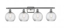 Innovations Lighting 516-4W-SN-G1214-8 - Twisted Swirl 4 Light Bath Vanity Light part of the Ballston Collection