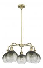 Innovations Lighting 516-5CR-AB-G483-8SL - Brookhaven Globe - 5 Light - 26 inch - Antique Brass - Stem hung - Chandelier