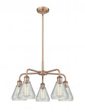 Innovations Lighting 516-5CR-AC-G275 - Conesus - 5 Light - 24 inch - Antique Copper - Chandelier