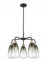 Innovations Lighting 516-5CR-BAB-G480-6SL - Brookhaven Almond - 5 Light - 25 inch - Black Antique Brass - Stem hung - Chandelier