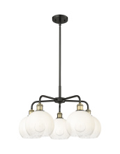 Innovations Lighting 516-5CR-BAB-G483-8OP - Brookhaven Globe - 5 Light - 26 inch - Black Antique Brass - Stem hung - Chandelier