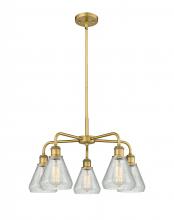 Innovations Lighting 516-5CR-BB-G275 - Conesus - 5 Light - 24 inch - Brushed Brass - Chandelier