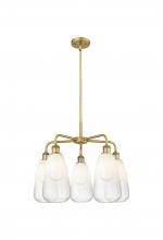 Innovations Lighting 516-5CR-BB-G480-6OP - Brookhaven Almond - 5 Light - 25 inch - Brushed Brass - Stem hung - Chandelier