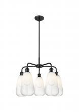 Innovations Lighting 516-5CR-BK-G480-6OP - Brookhaven Almond - 5 Light - 25 inch - Matte Black - Stem hung - Chandelier