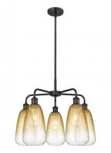 Innovations Lighting 516-5CR-OB-G480-6AM - Brookhaven Almond - 5 Light - 25 inch - Oil Rubbed Bronze - Stem hung - Chandelier
