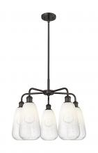 Innovations Lighting 516-5CR-OB-G480-6OP - Brookhaven Almond - 5 Light - 25 inch - Oil Rubbed Bronze - Stem hung - Chandelier
