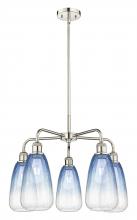 Innovations Lighting 516-5CR-PN-G480-6SB - Brookhaven Almond - 5 Light - 25 inch - Polished Nickel - Stem hung - Chandelier